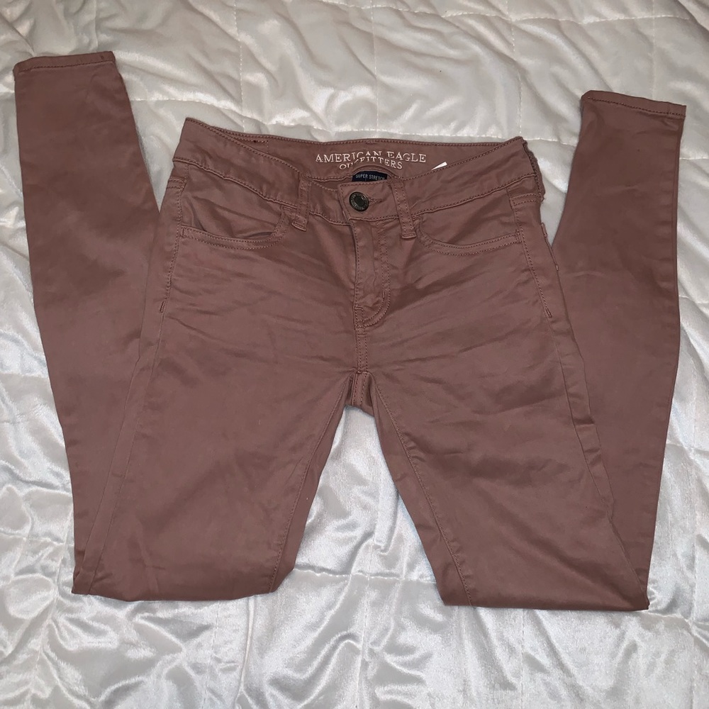 AEO rose colored Jeggings